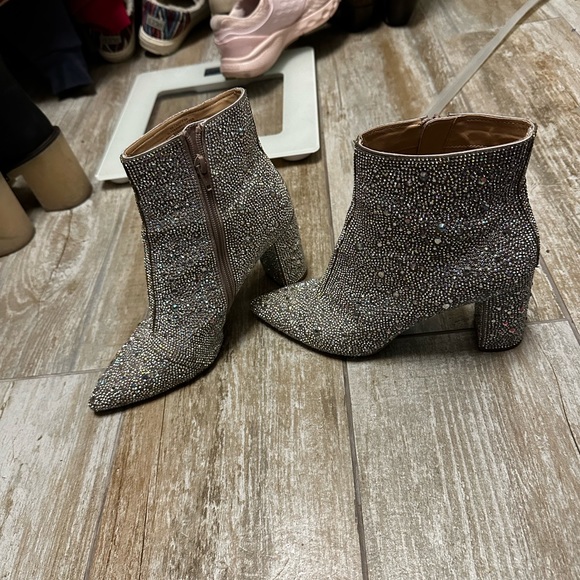 Betsy Johnson Rhinestone booties for sale. Size 7.5 worn about 4 times. - Picture 7 of 12
